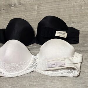 Strapless bra lot - black and white - 36B/34C